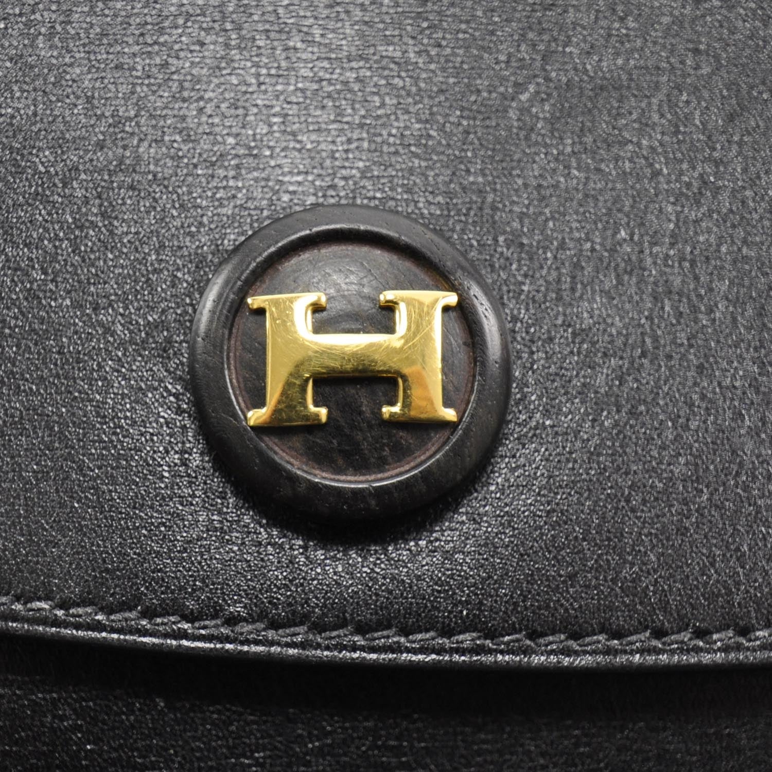 Hermes Box Leather Pochette Rio Black 6 of 8