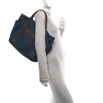 Hermes Canvas The Grooming Bag Bleu Navy Feu 2 of 11