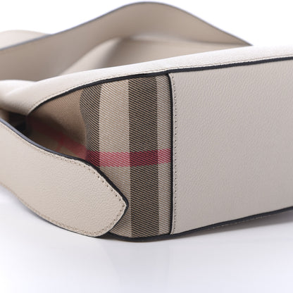 Burberry Soft Grain Calfskin House Check Small Helmsley Crossbody Limestone 7 of 9