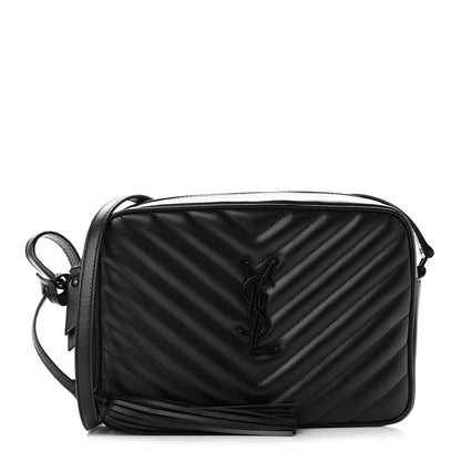 Saint Laurent Calfskin Matelasse Monogram Lou Camera Bag Black 1 of 8