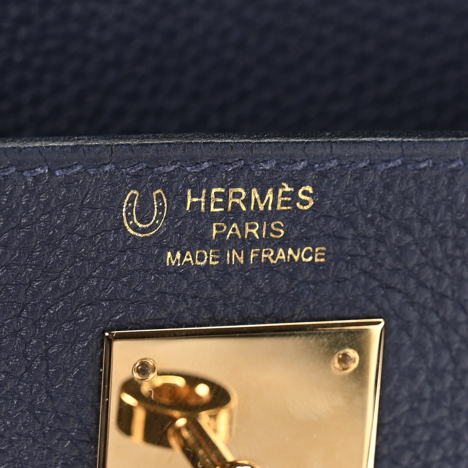 Hermes Togo Horseshoe Au Galop Kelly Retourne 28 Bleu Nuit Rouge H Fauve 6 of 11