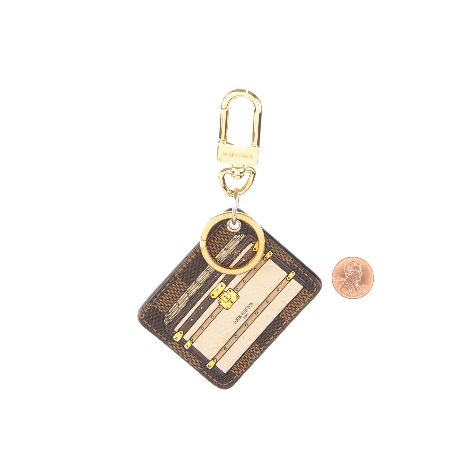 Louis Vuitton Damier Ebene Trunks and Locks Bag Charm 2 of 5