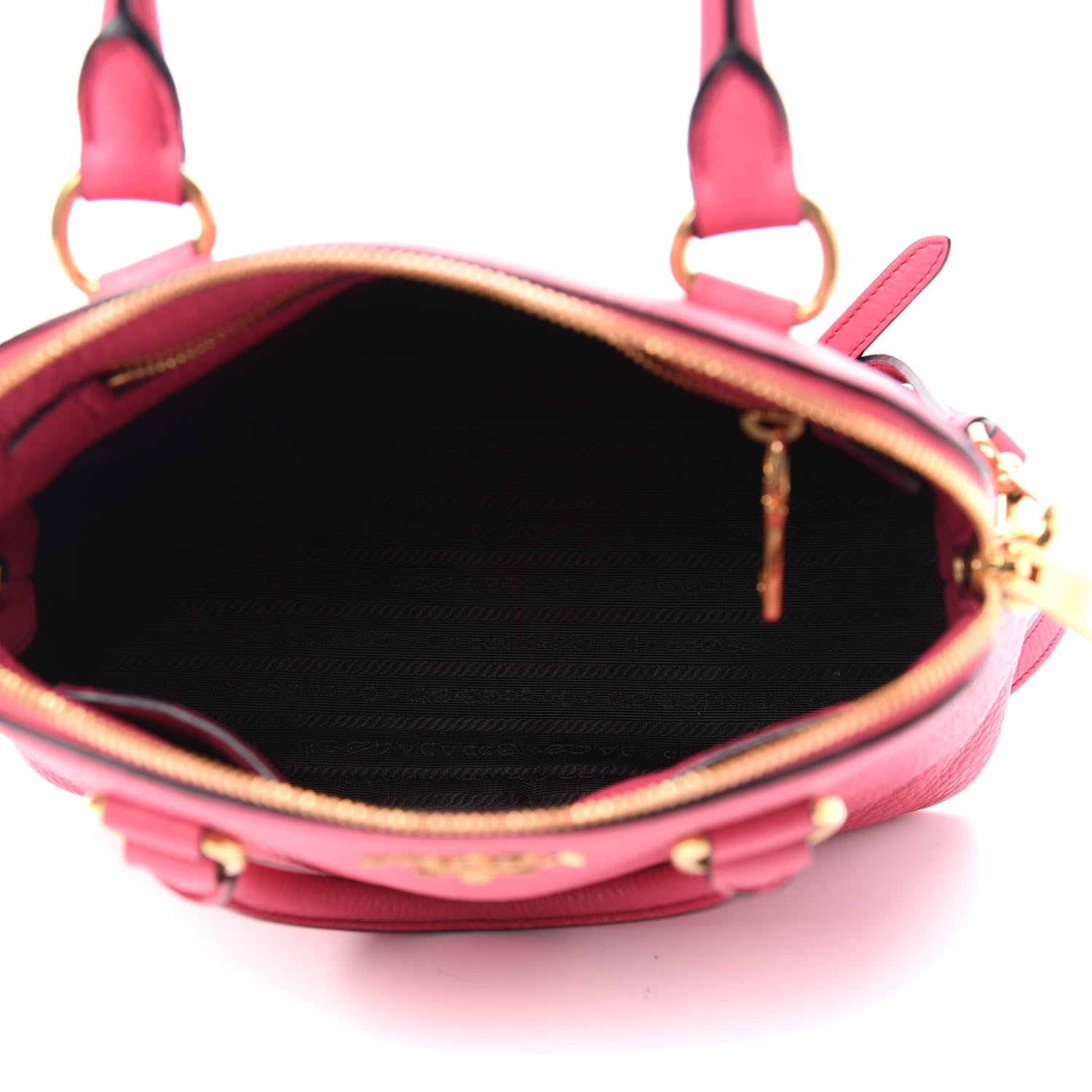 Prada Vitello Daino Dome Tote Peonia 5 of 10