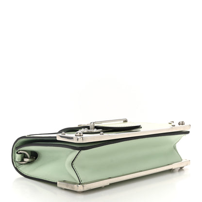 Prada Spazzolato Soft Calfskin Cahier Bag Acqua 3 of 8