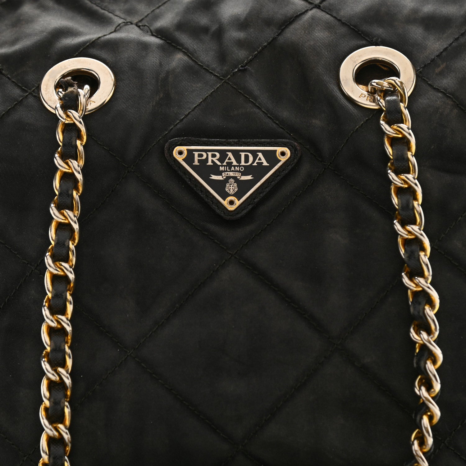 Prada Nylon Tessuto Impuntu Quilted Shoulder Bag Black 7 of 12