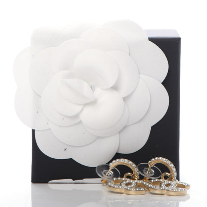 Chanel Pearl CC Hoop Drop Earring Gold 5 of 5
