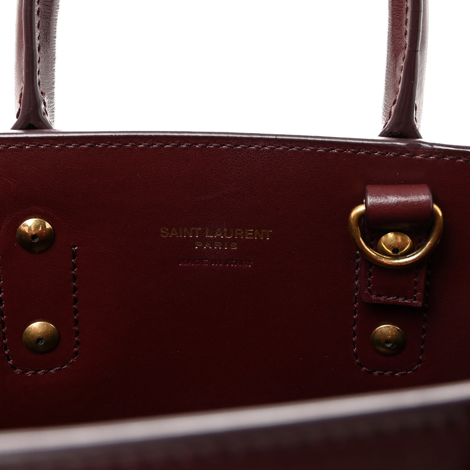 Saint Laurent Calfskin Nano Supple Sac De Jour Red Velvet 6 of 10