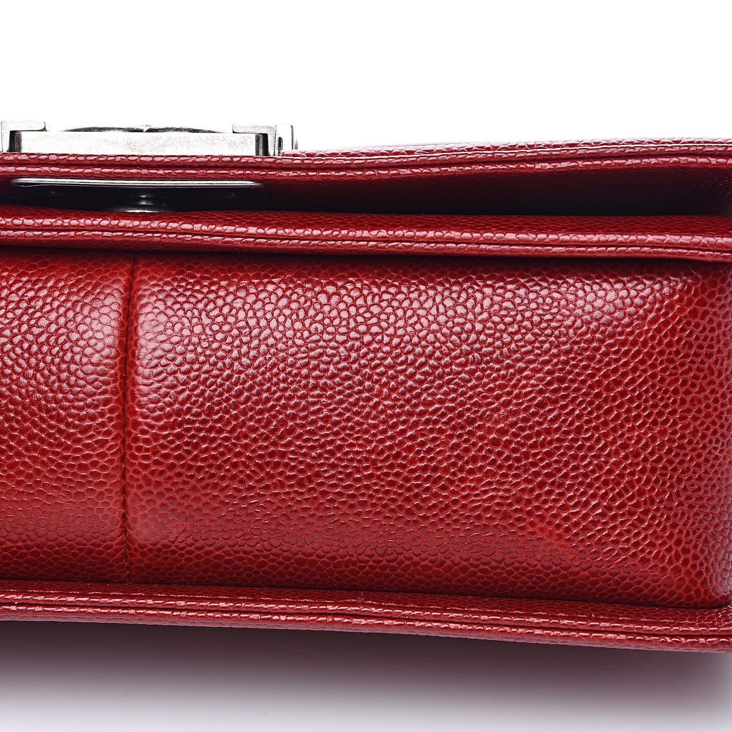Caviar Quilted Medium Boy Flap Dark Red