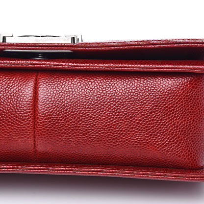 Chanel Caviar Quilted Medium Boy Flap Dark Red 10 of 15