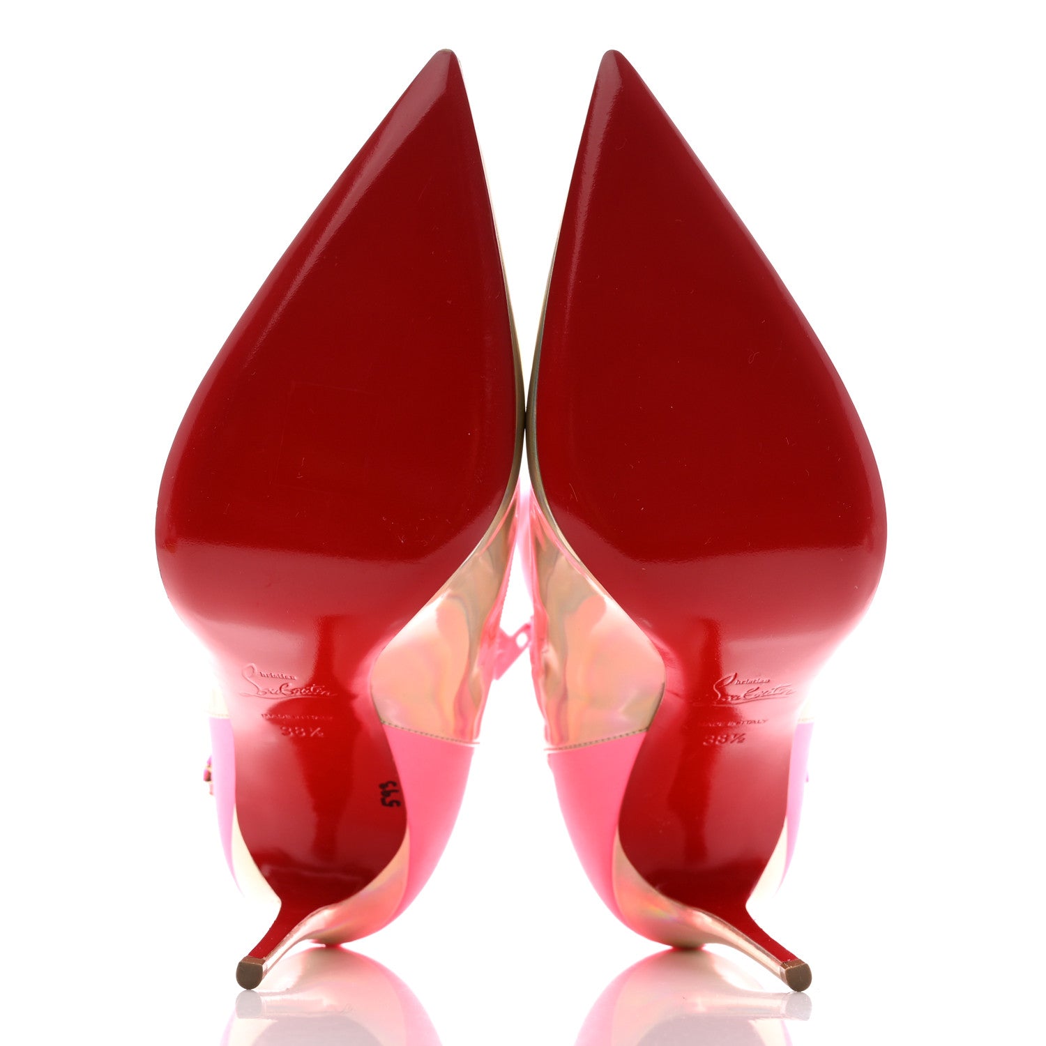 Christian Louboutin Iridescent Patent Crystal Jessie Joli Ankle Boot 38.5 Rose Fluorescent 5 of 12