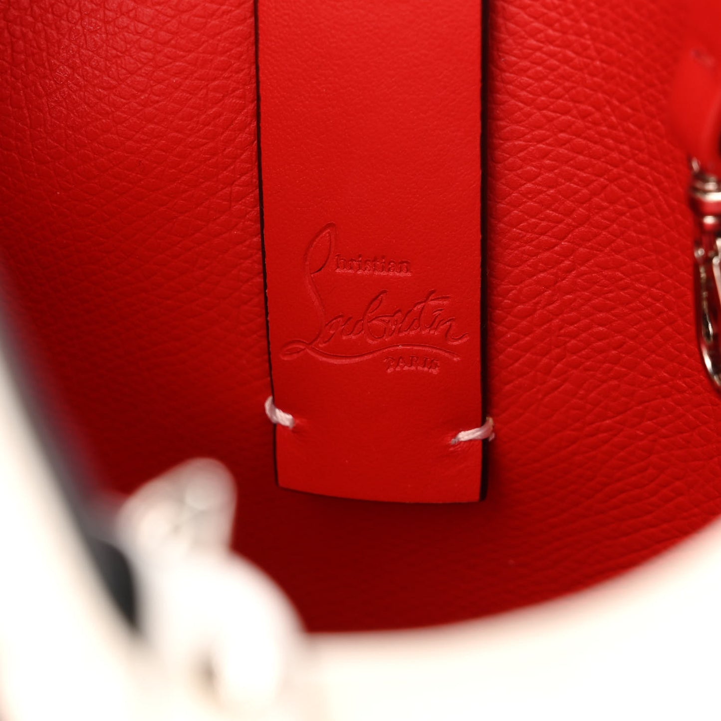 Calfskin Spikes Mini North South Cabata Tote White