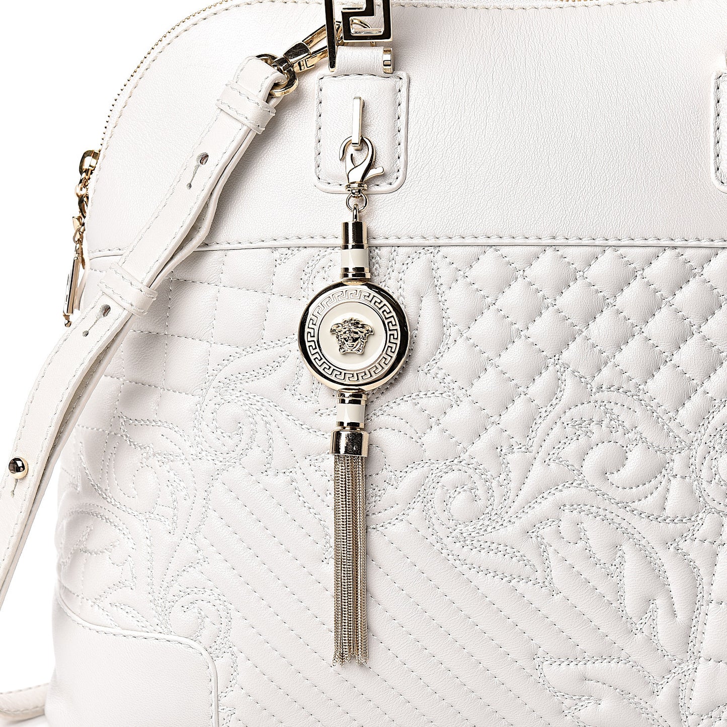 Barocco Quilted Nappa Altea Vanitas Lady Athena White