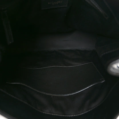 Saint Laurent Crinkled Calfskin Matelasse Monogram Medium Niki Shopper Tote Black 5 of 10