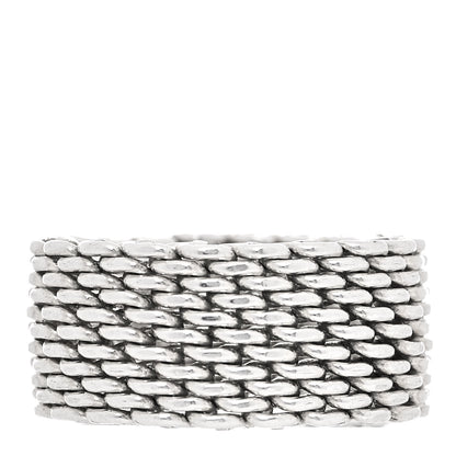 Tiffany Sterling Silver Somerset Mesh Ring 52 6 1 of 5