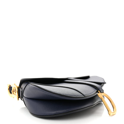 Christian Dior Grained Calfskin Saddle Bag Navy 4 of 10