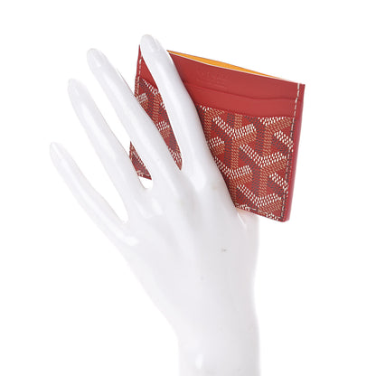 Goyard Goyardine Saint Sulpice Card Holder Red 2 of 6