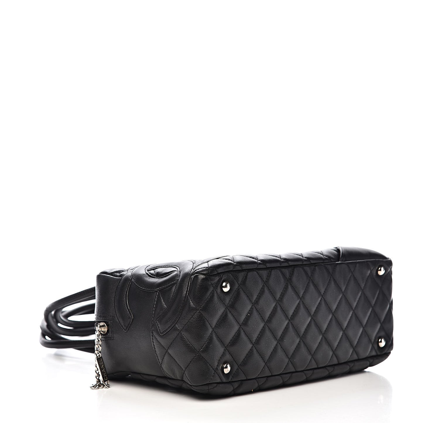 Calfskin Quilted Large Cambon Bowler Black