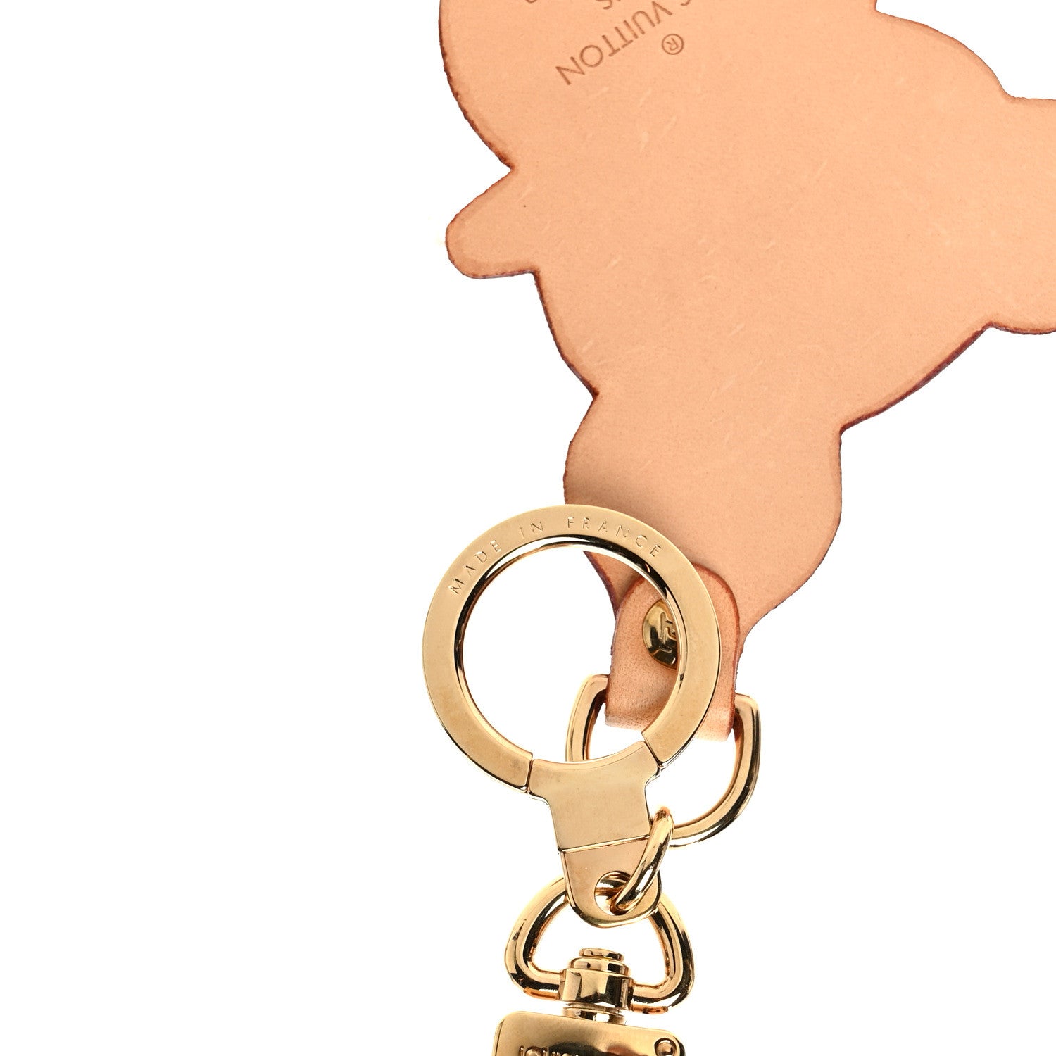 Louis Vuitton Vachetta Monogram Panda Key Ring Bag Charm 4 of 5