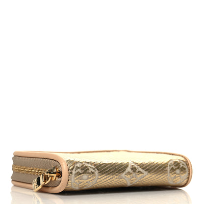 Louis Vuitton Lurex Jacquard Monogram Zippy Coin Purse Beige 4 of 8