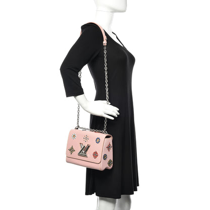 Louis Vuitton Epi Mechanical Flowers Twist Shoulder Bag MM Rose Ballerine 2 of 13