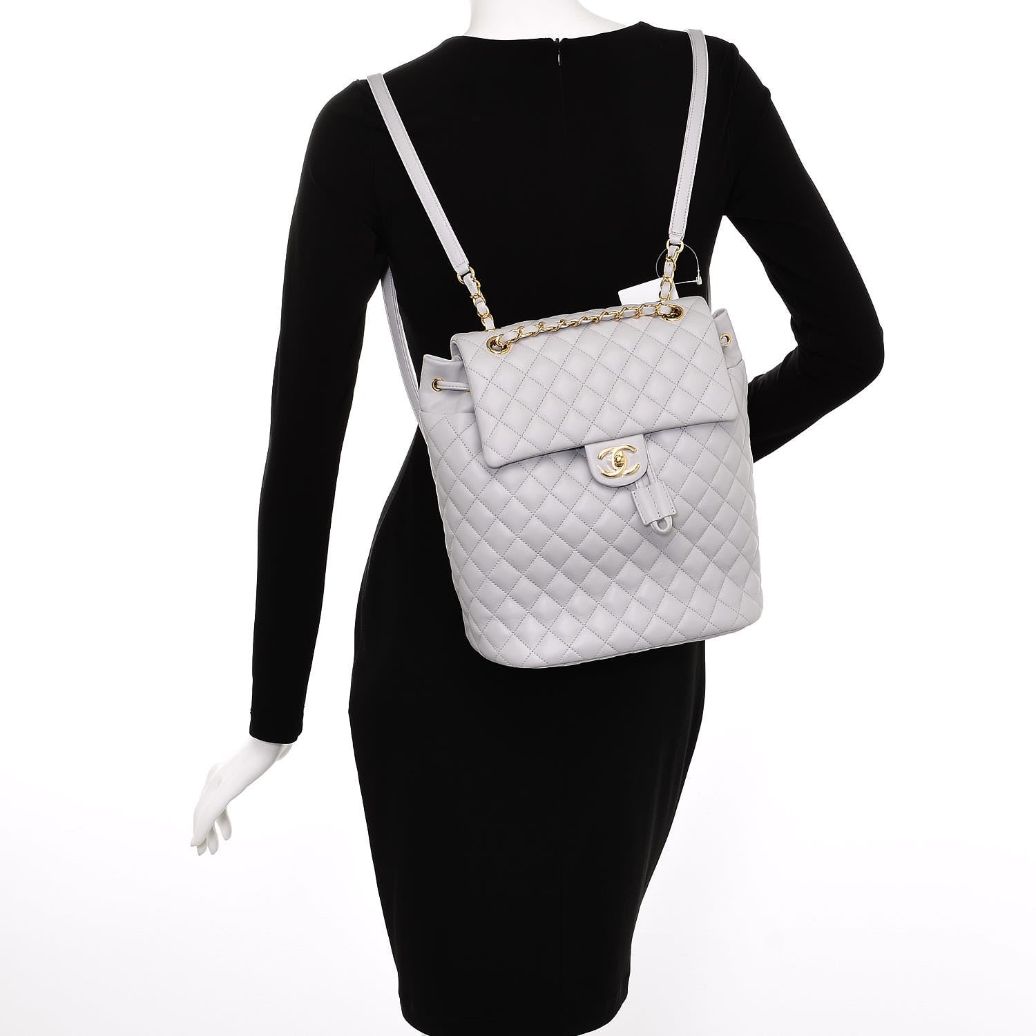 Chanel Lambskin Quilted Large Urban Spirit Backpack Grey 2 of 8