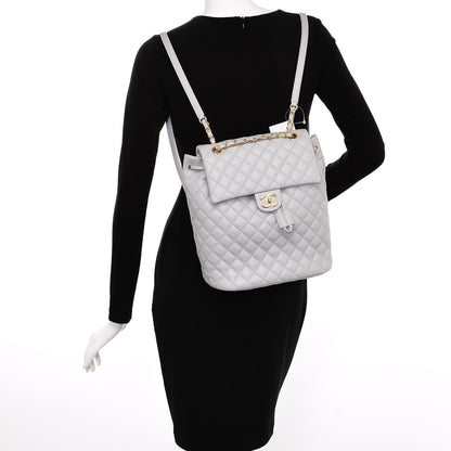 Chanel Lambskin Quilted Large Urban Spirit Backpack Grey 2 of 8