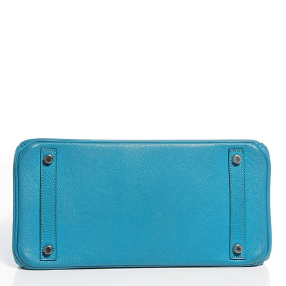 Hermes Chevre de Coromandel Birkin 30 Turquoise 8 of 28