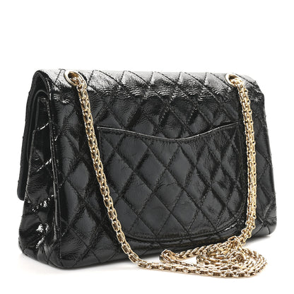 Chanel Distressed Patent Quilted 2.55 Reissue 226 Flap Black 3 of 10