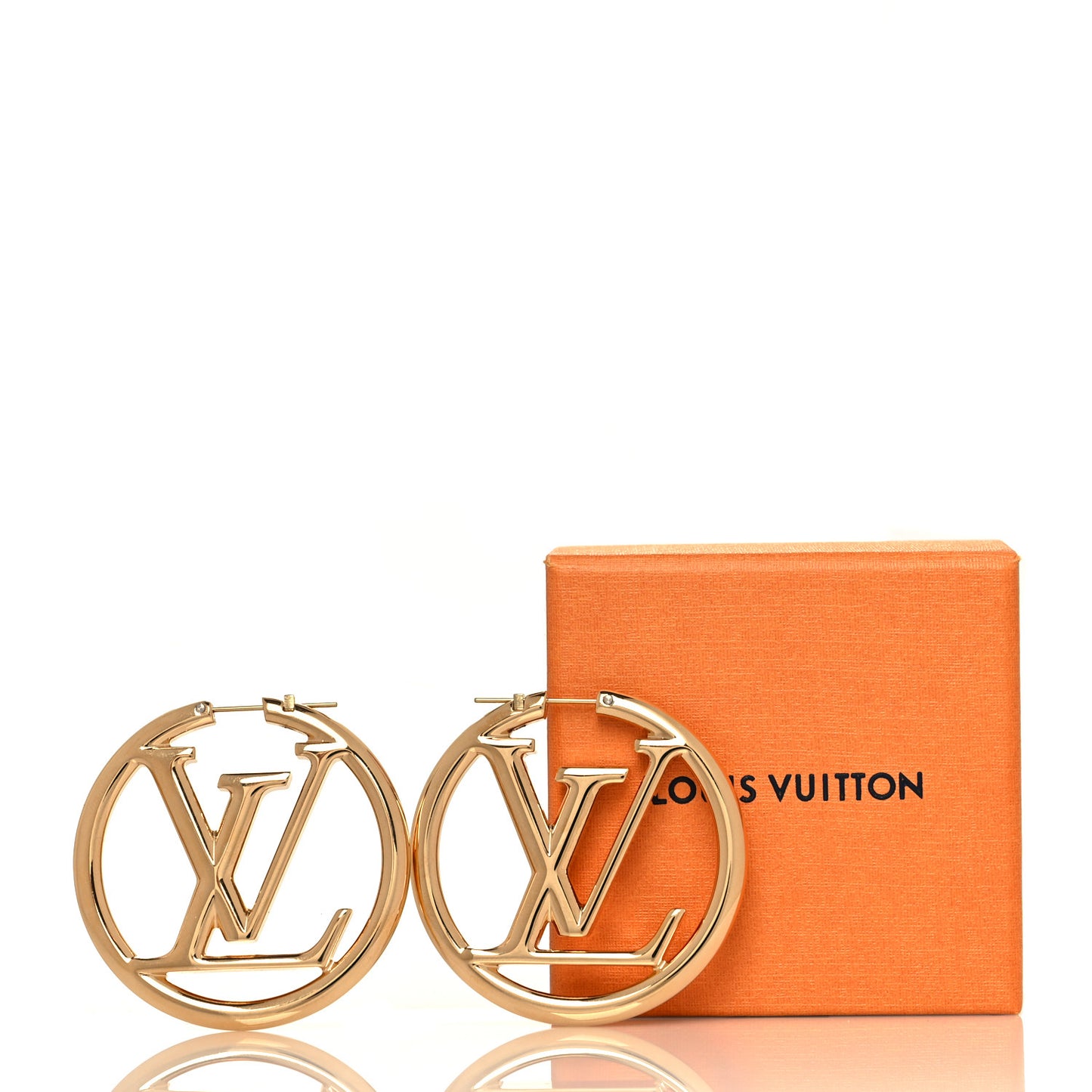 Metal Louise Hoop Earrings Gold