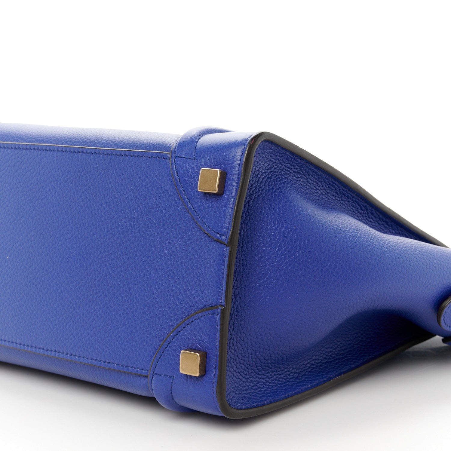 Celine Drummed Calfskin Micro Luggage Indigo 10 of 11