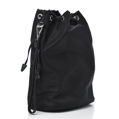 Prada Tessuto Nylon Saffiano Smalto Bucket Wristlet Black 3 of 8