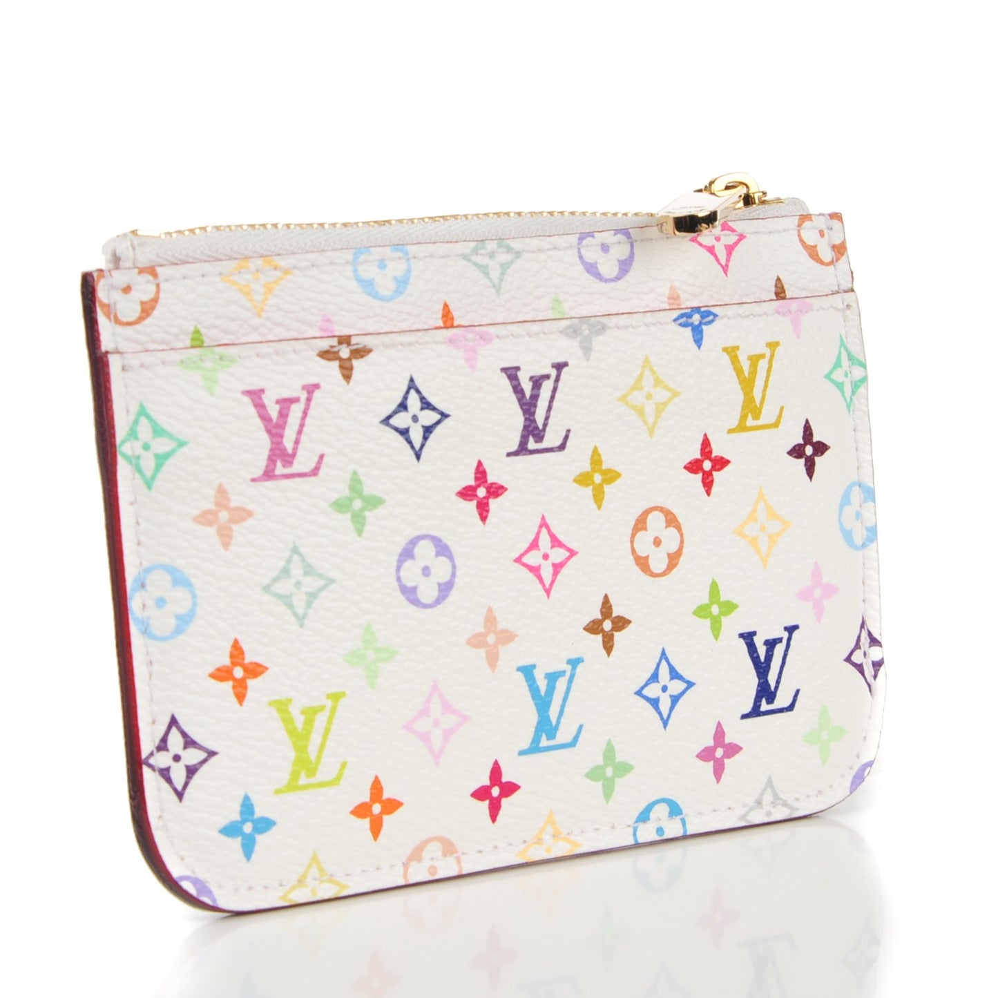 Monogram Multicolor Key Pouch White Litchi