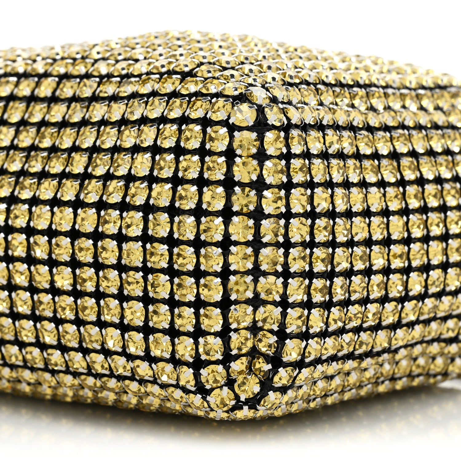 Alexander Wang Mesh Crystal Rhinestone Mini Heiress Pouch Porcelain 7 of 8