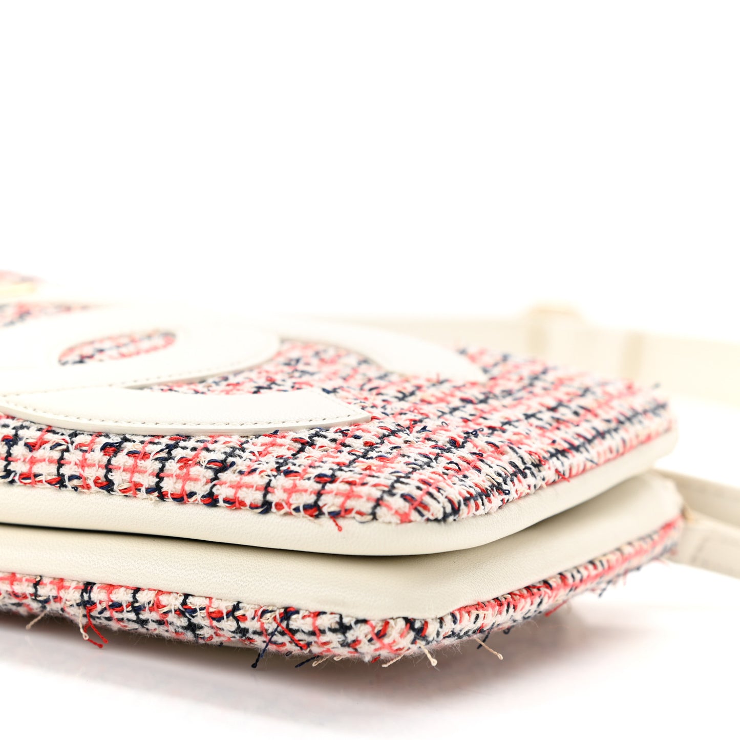 Tweed CC Mania Waist Belt Bag Black Red White