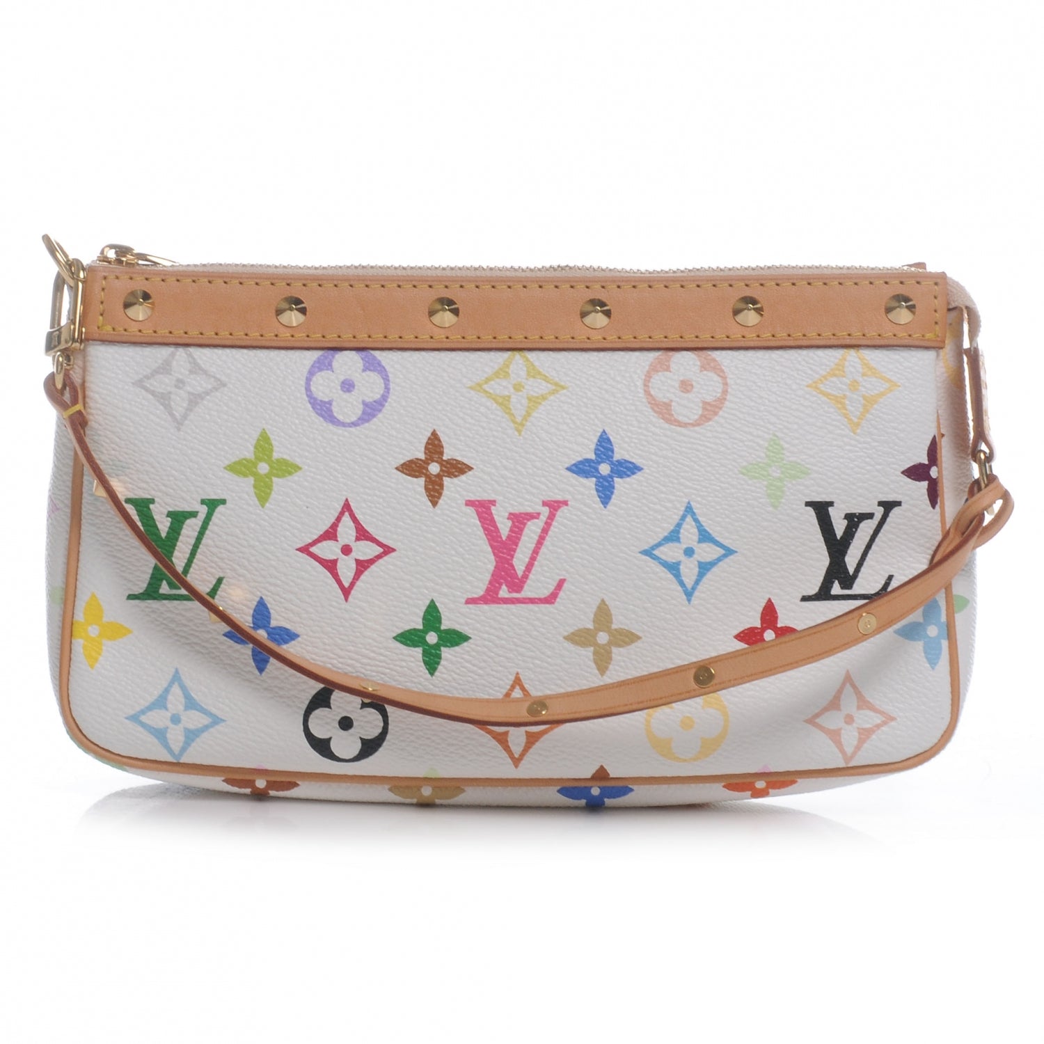 Louis Vuitton Monogram Multicolor Pochette Accessories White 1 of 8