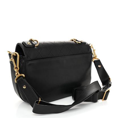 Chanel Calfskin Stitched Small Paris in Rome Messenger Black 3 of 11
