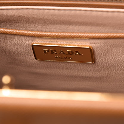 Prada Saffiano Lux Framed Bag Caramel 6 of 8