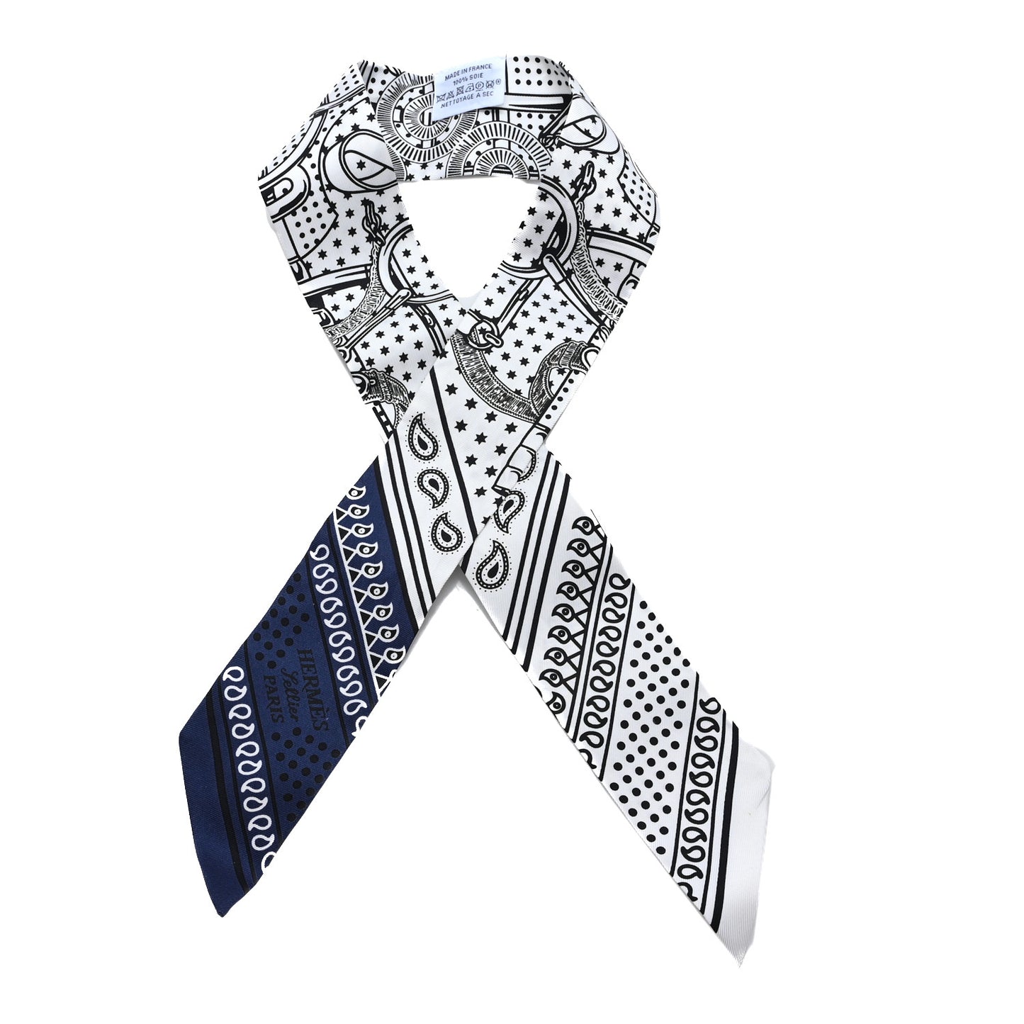 Silk Eperon d'Or Cut Twilly White Marine Black