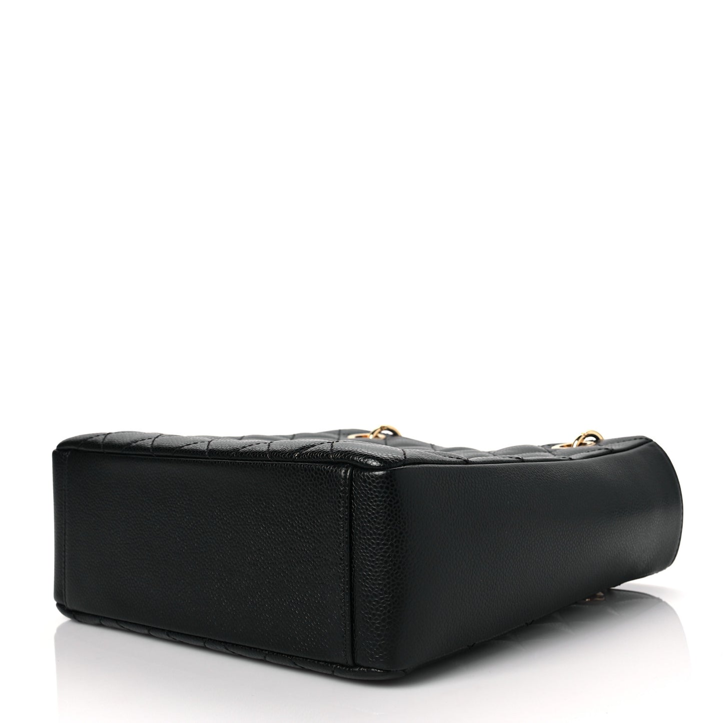 Caviar Quilted Petit Shopping Tote PST Black