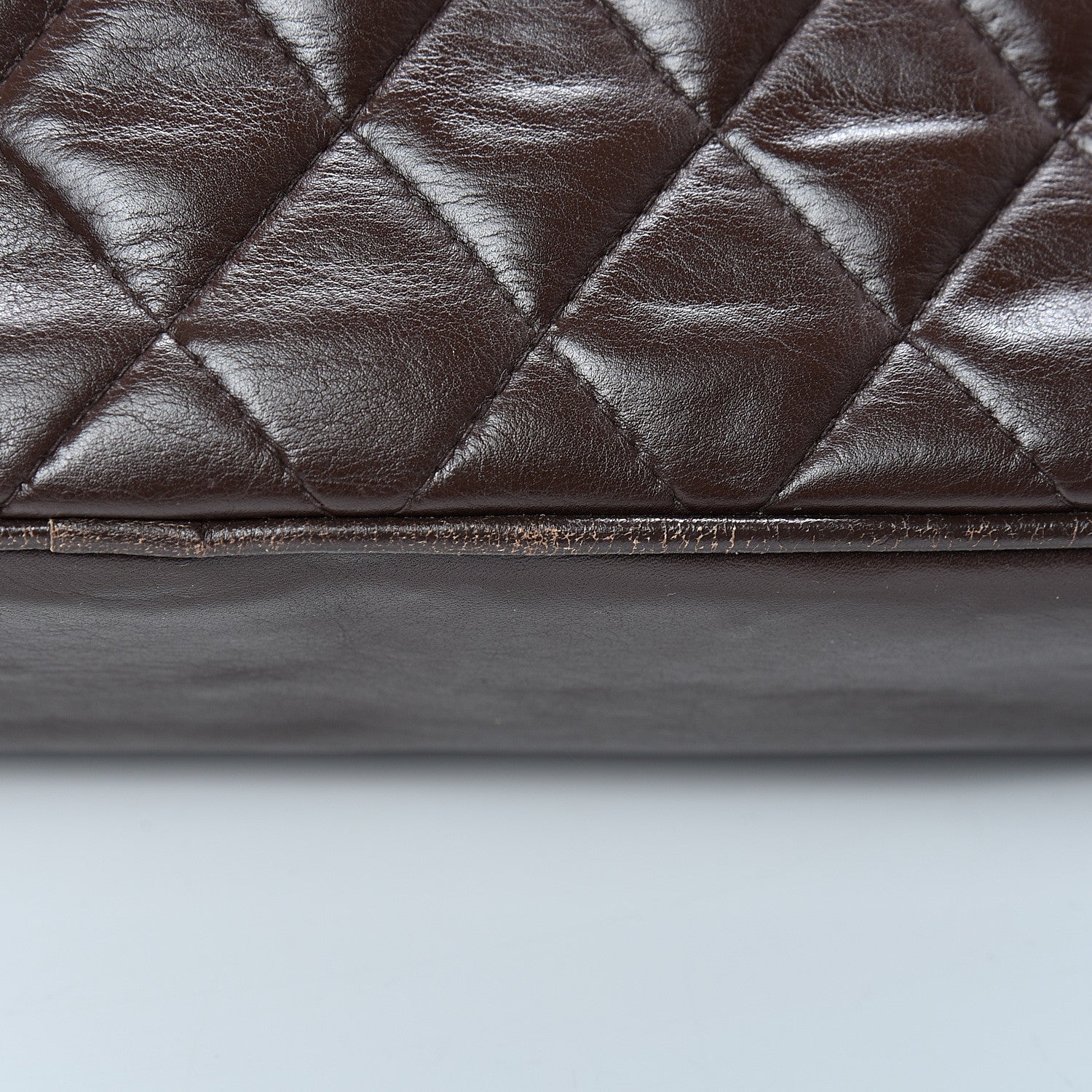 Chanel Lambskin Quilted Large Camera Case Brown 22 of 28