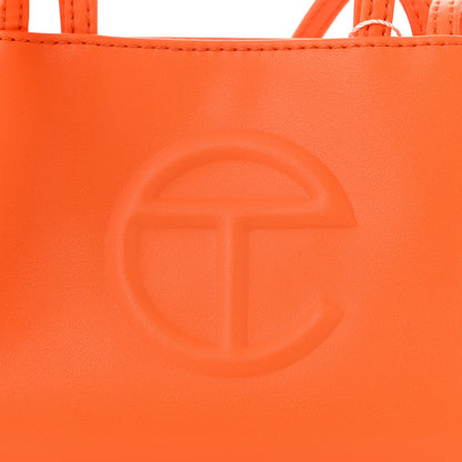 Telfar Vegan Leather Small Shopping Bag Orange 8 of 10