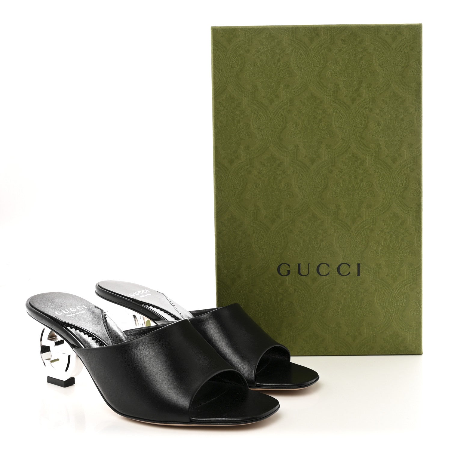 Gucci Malaga Kid Interlocking G Sandals 37.5 Black 10 of 10