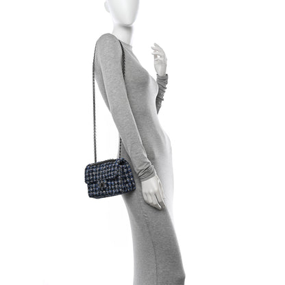 Chanel Tweed Quilted 2.55 Reissue Mini Flap Blue 2 of 10