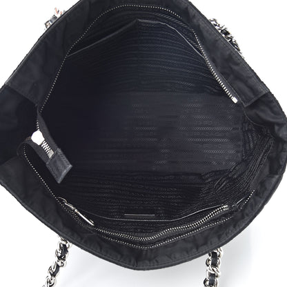 Prada Nylon Tessuto Impuntu Quilted Shoulder Bag Black 5 of 11