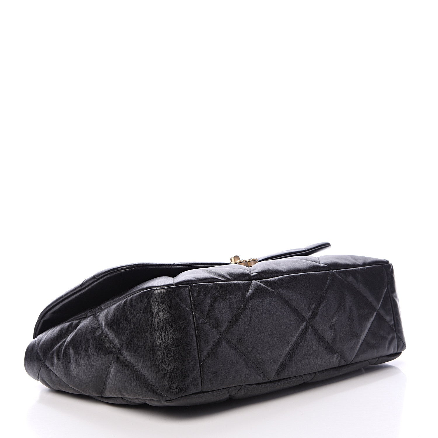 Chanel Goatskin Quilted Maxi 19 Flap Black 3 of 12
