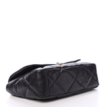 Chanel Goatskin Quilted Maxi 19 Flap Black 3 of 12