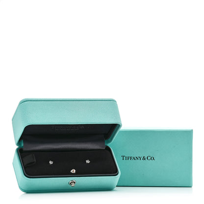 Tiffany Platinum Diamond .27ctw Solitaire Earrings 5 of 5