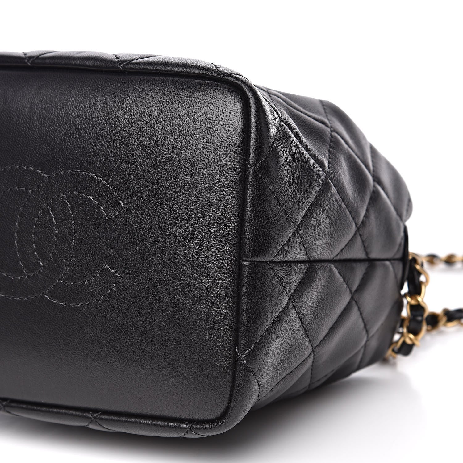 Chanel Lambskin Quilted Small Perfect Meeting Hobo Black 9 of 11