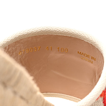 Gucci Linen Psychedelic Mini GG Monogram Slide Sandals 41 Multicolor 8 of 9