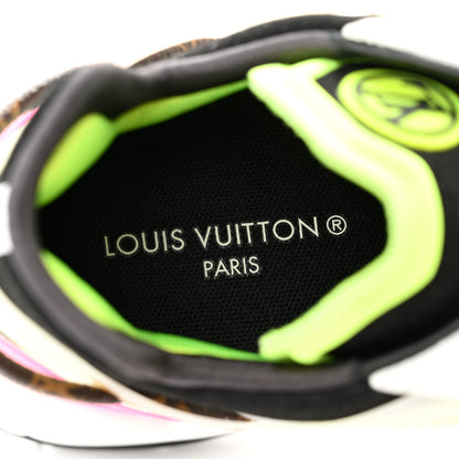 Louis Vuitton Monogram Calfskin Run 55 Sneakers 36 Pink White Yellow 7 of 10